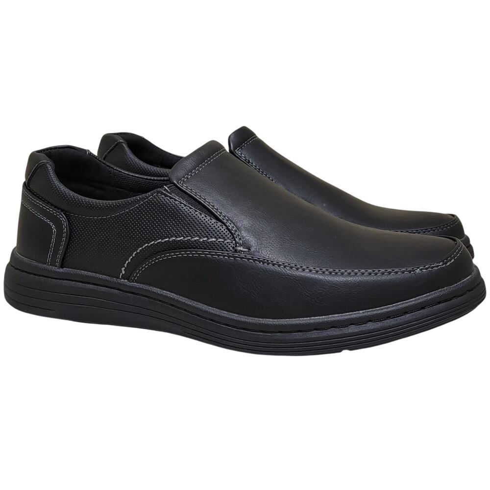 Aston Marc Men Galt Slip On Casual Loafers Size US 9M Black Faux Leather